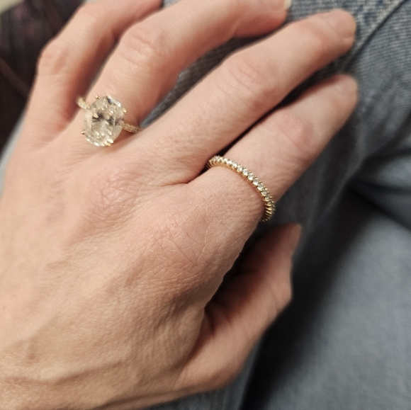 NEW 💎 Swarovski Matrix Vittore Ring. Round cut/Gold-tone finish - Size 8 - Picture 8 of 13